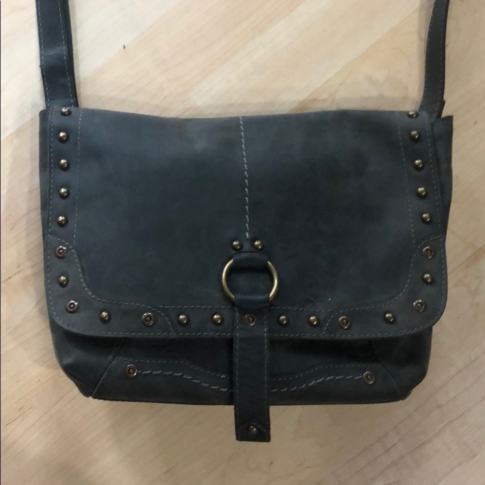 Black Distressed Born Shoulder Bag